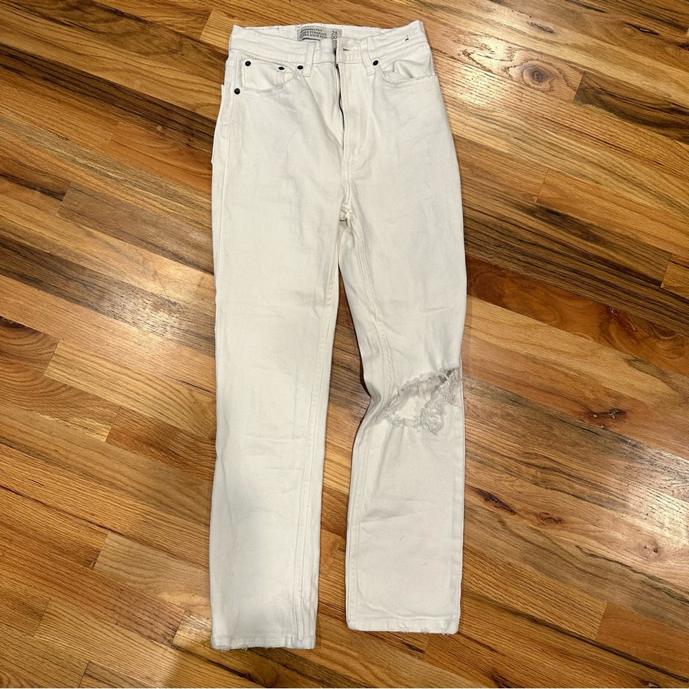 Abercrombie & Fitch Ankle Straight Ultra High Rise Jeans